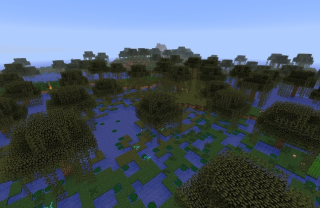 Minecraft swamp (image source: http://i.ytimg.com/vi/KhxrCgC6UYE/maxresdefault.jpg)